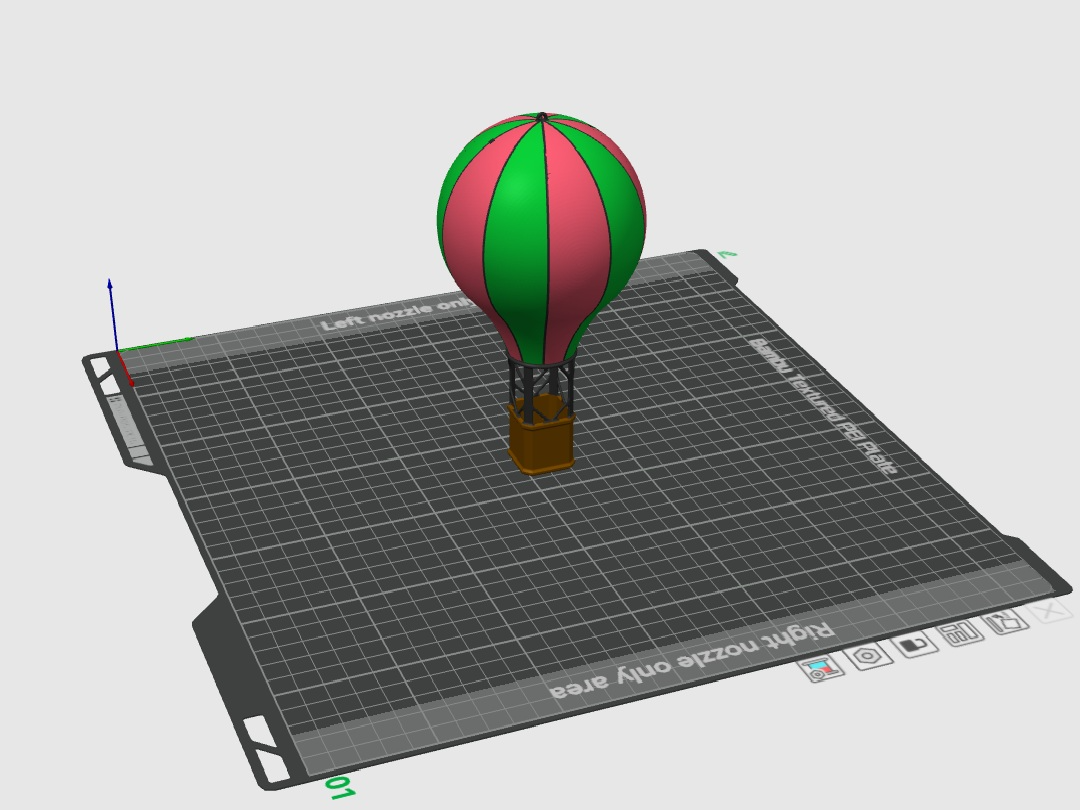 hot air Ballon multicolor