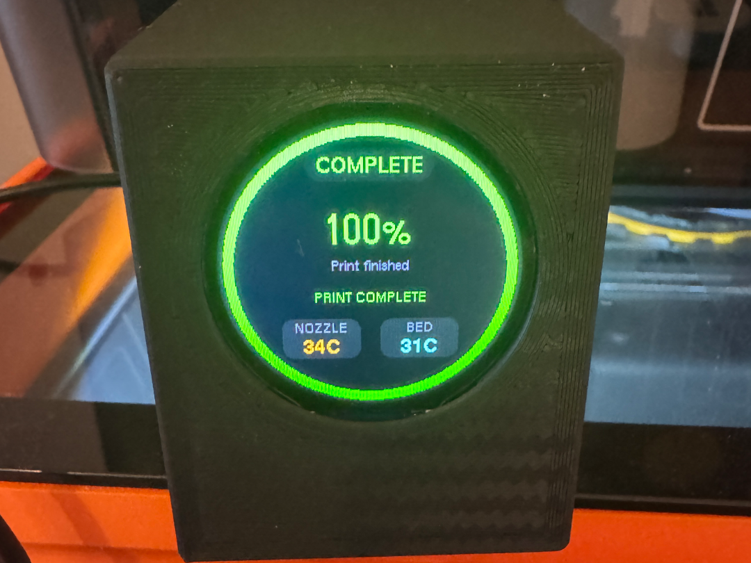 Bambu lab printer display