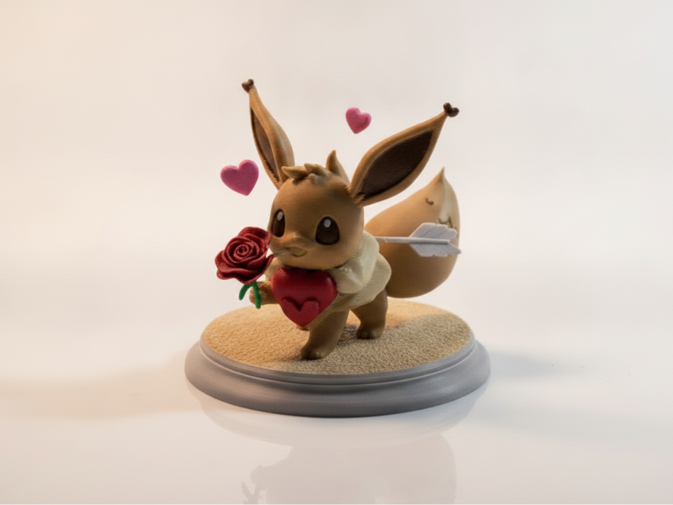 Valentines Day Version Of Eevee Pokemon Model