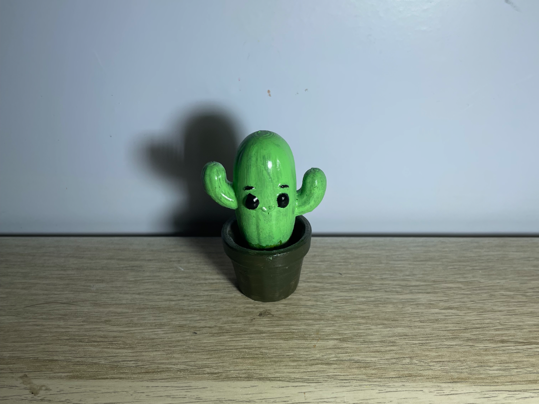 Miniatura Cactus Kawaii en Maceta