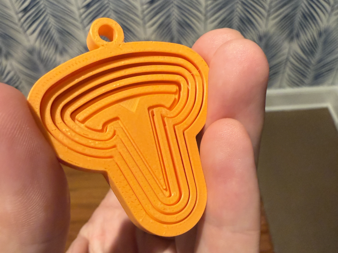 Tesla Contour Fidget Keychain | Print in Place