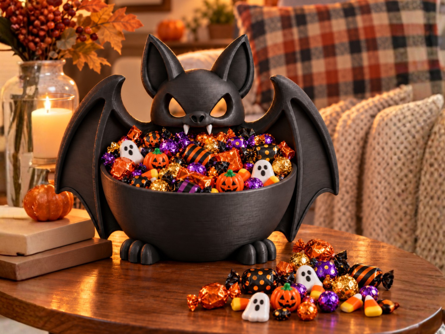 Halloween Bat Candy Bowl – Trick or Treat Holder