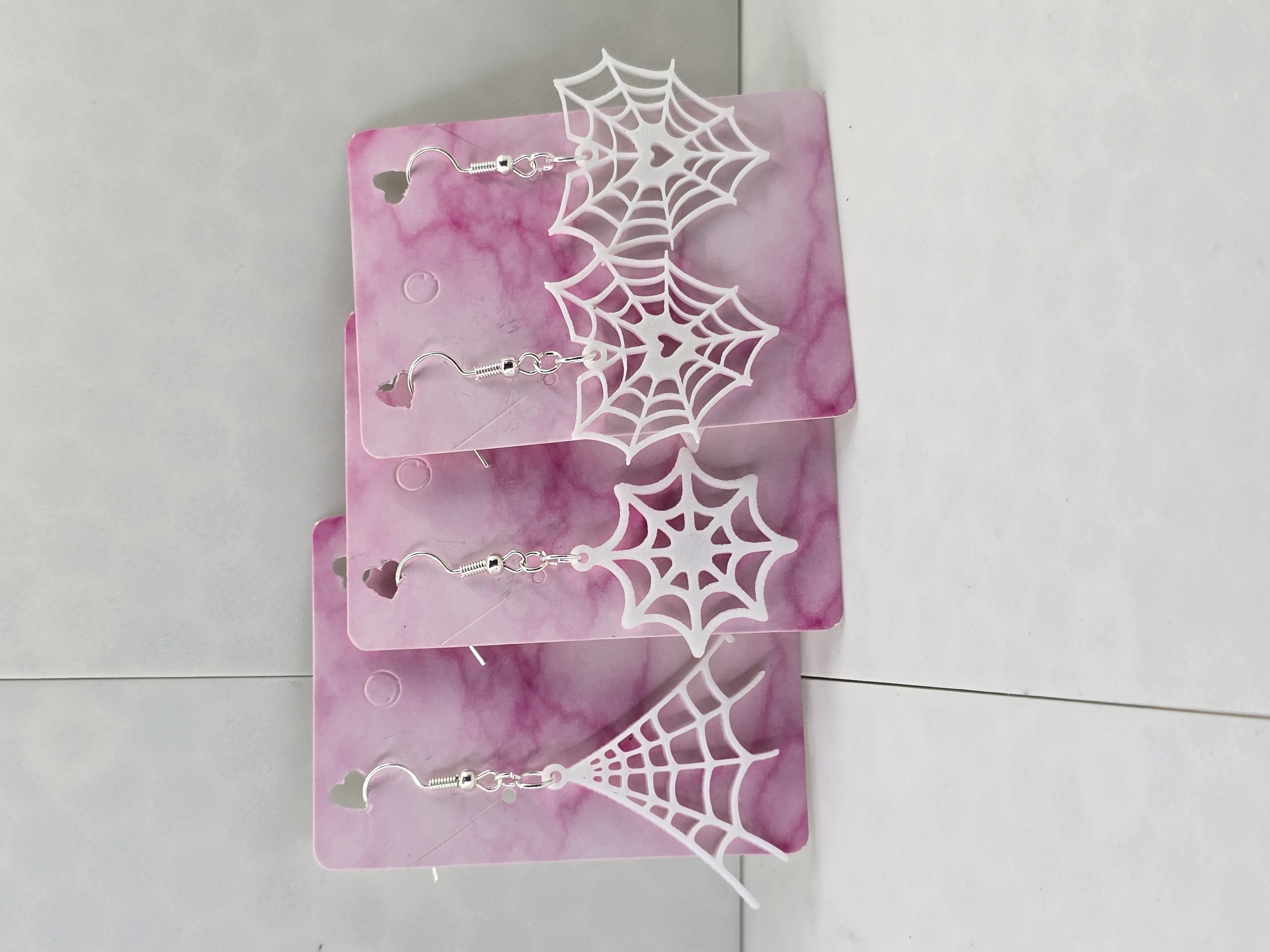 Spider web earrings