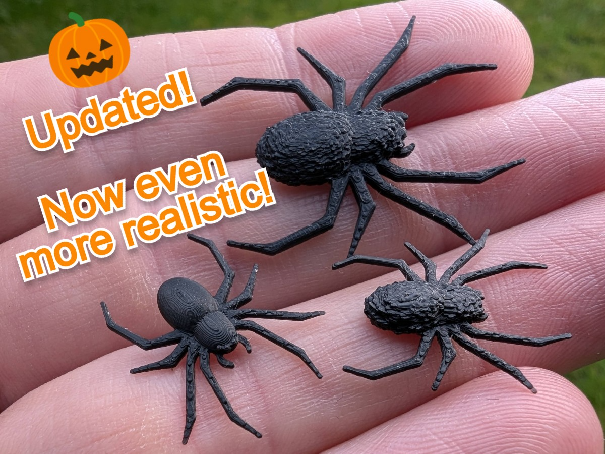 Realistic looking spiders (V2 fuzzy or smooth)