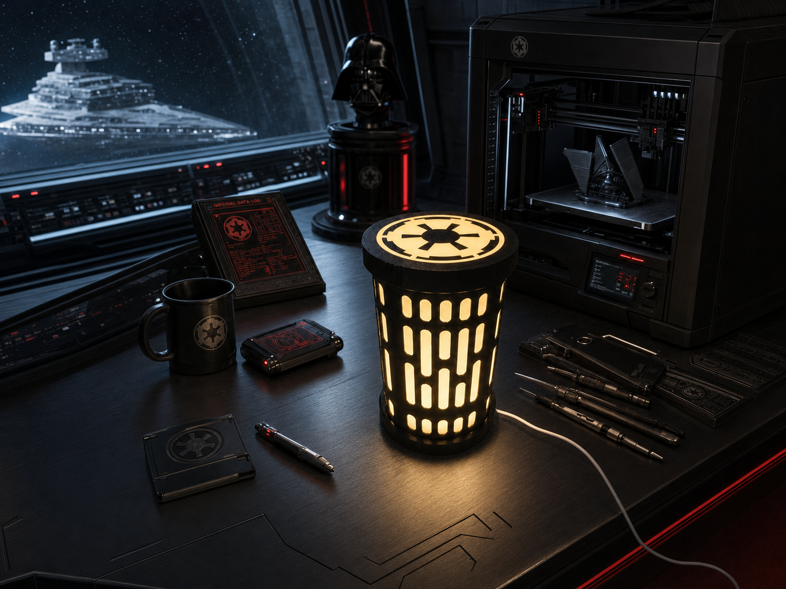 Star Wars Death Star Wall Lamp - Smaller Version