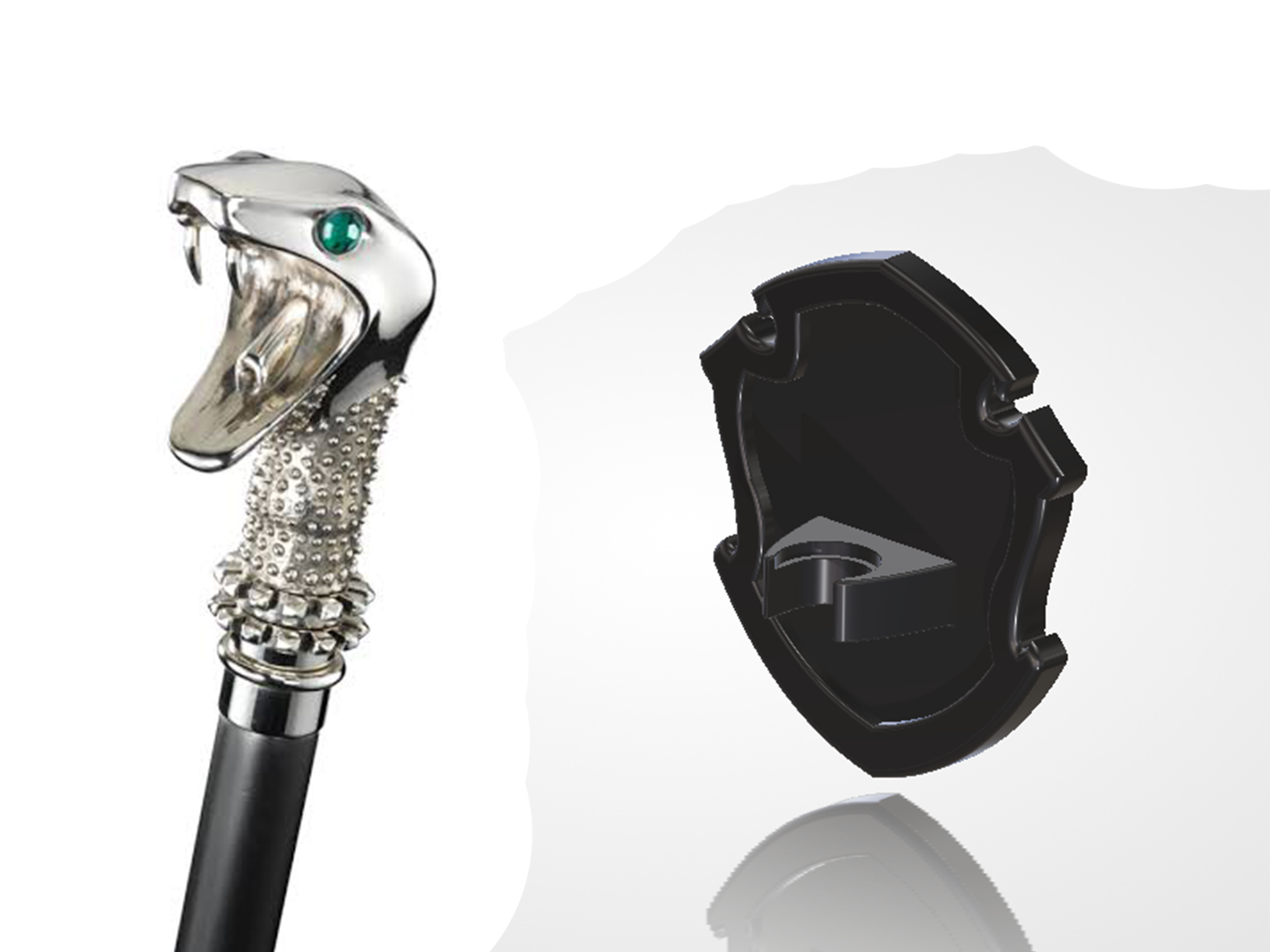 Lucius Malfoy cane mount (The Noble Collection)