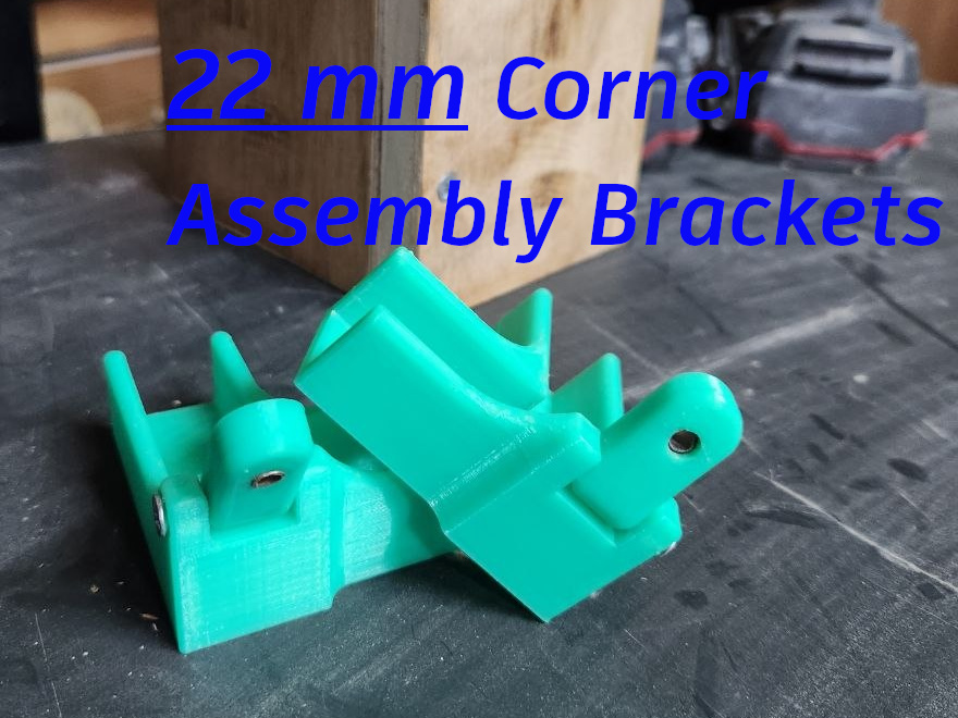 22mm Corner assembly brackets