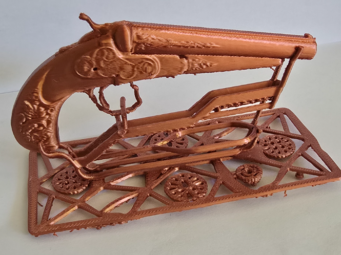 Double Barrel Hammer Pistol Display Stand