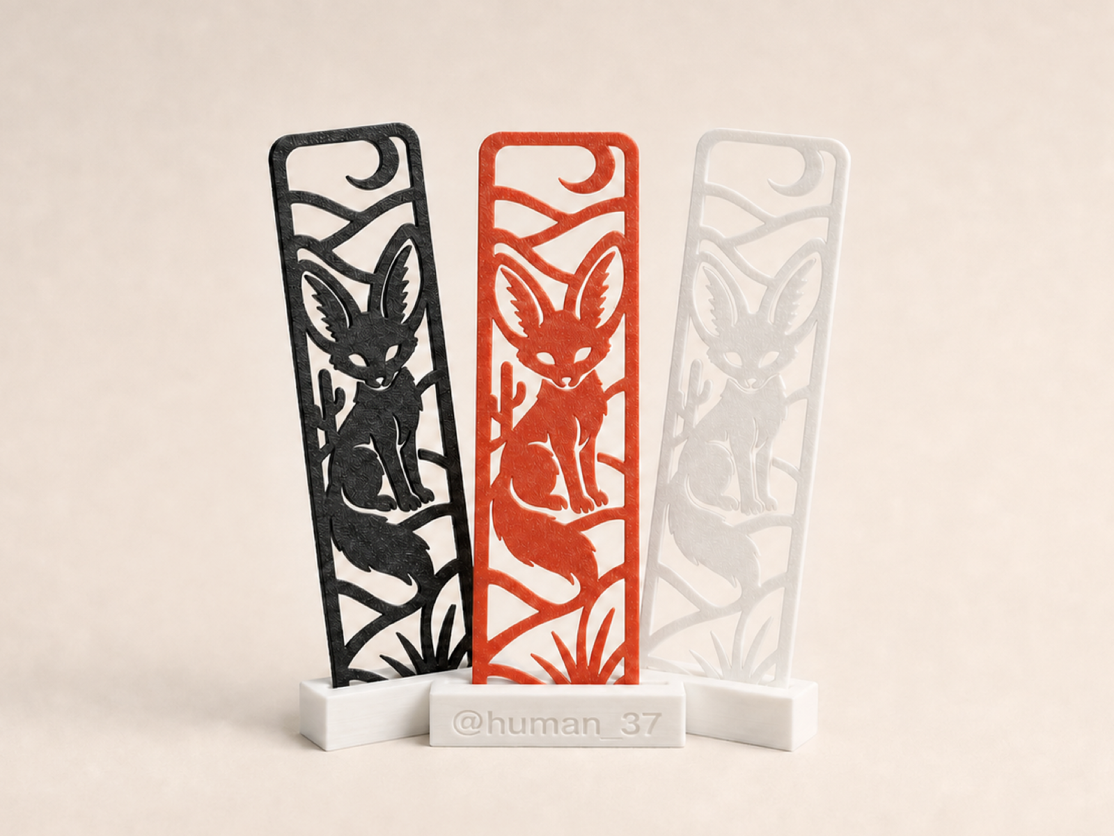 Fennec Fox Moon Bookmark | Desert Print
