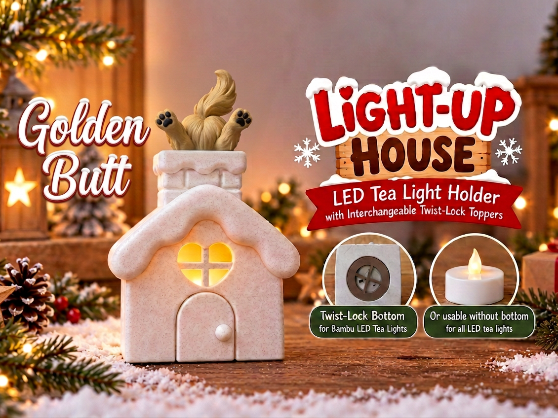 Golden Butt in Chimney Light-Up House
