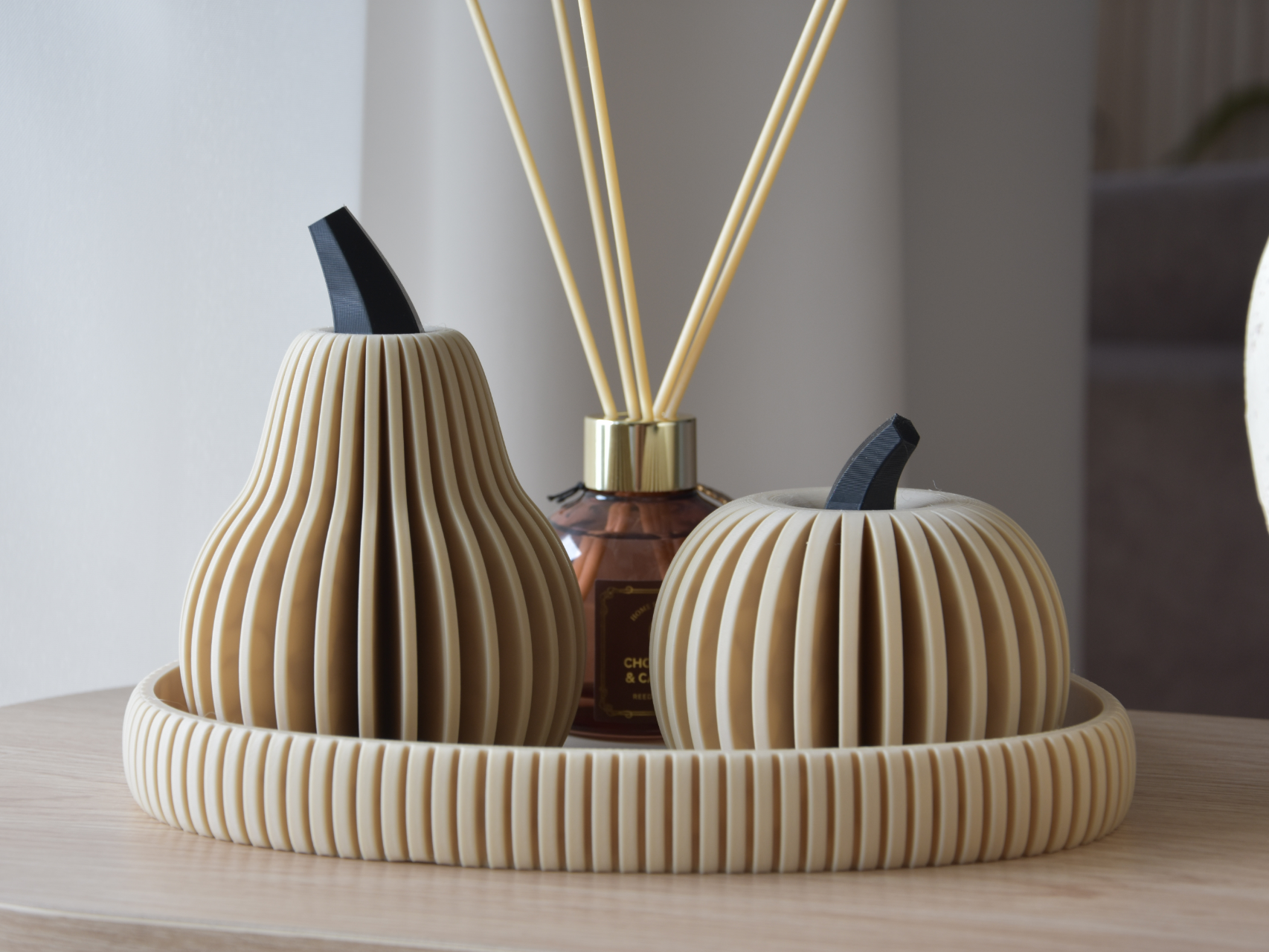 Modern Ribbed Pumpkins