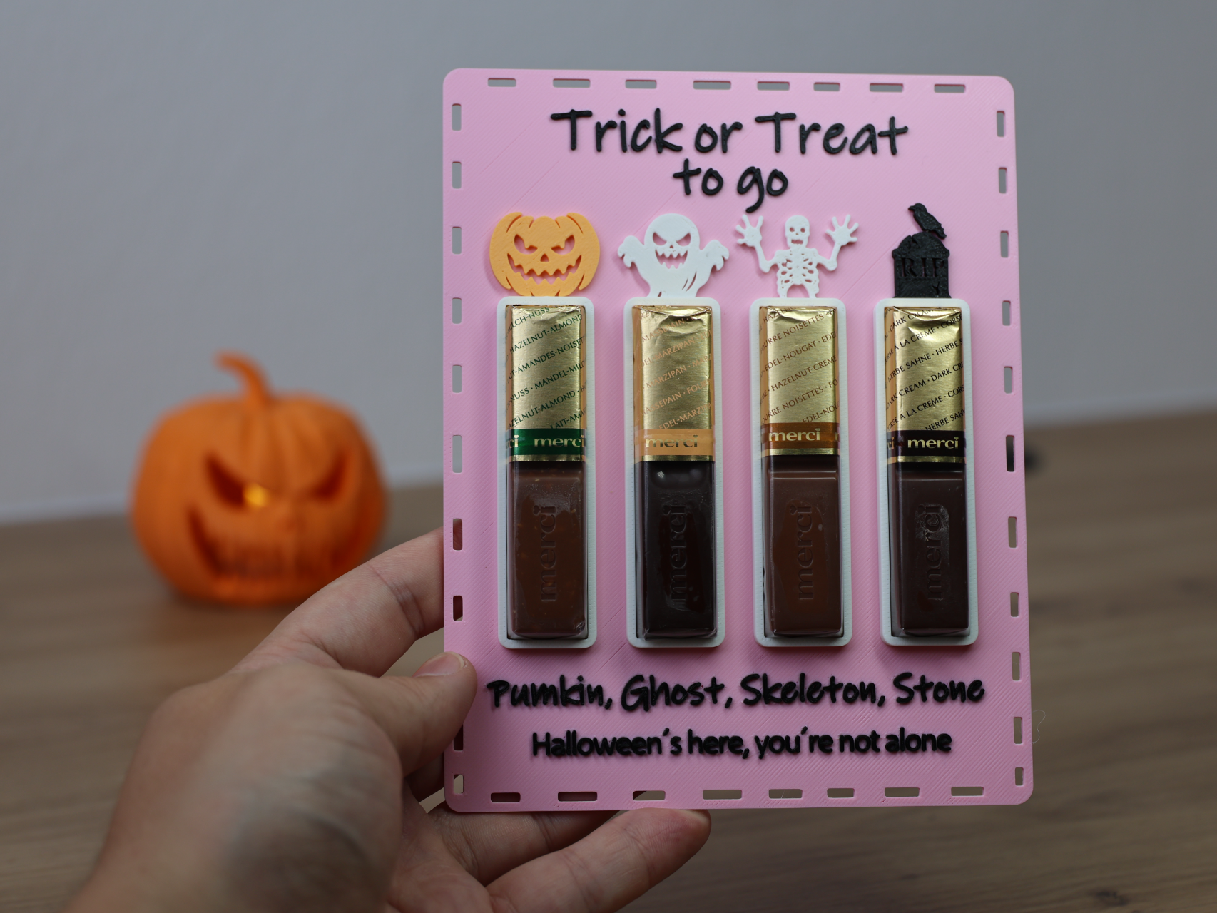 Trick or Treat To Go – Schokoladenhalter für Merci