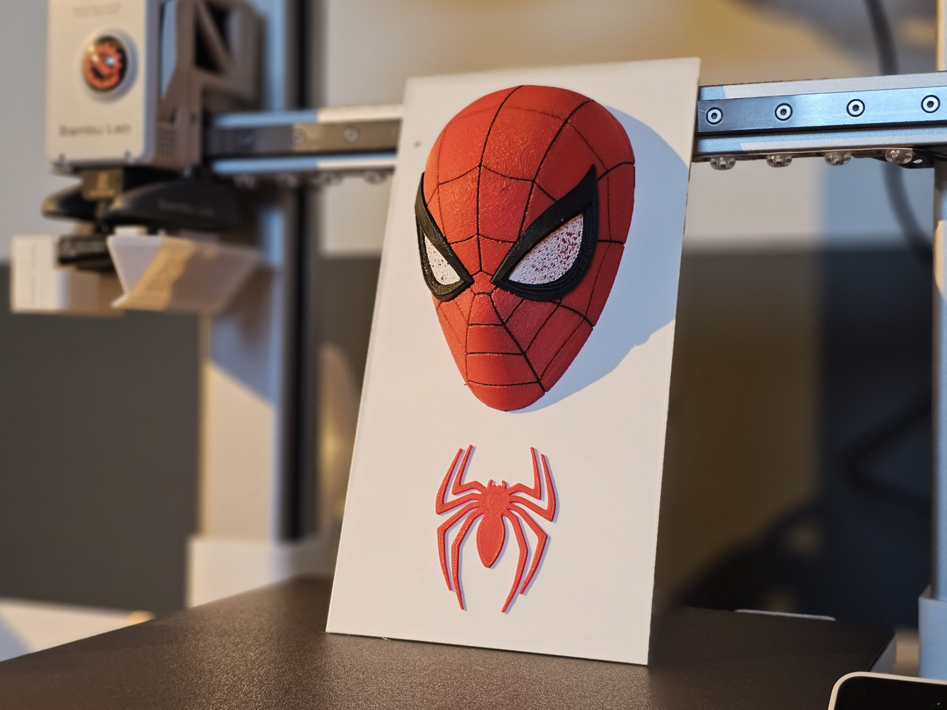 Spider-Man 3D Wall Art – Iconic Mask & Logo