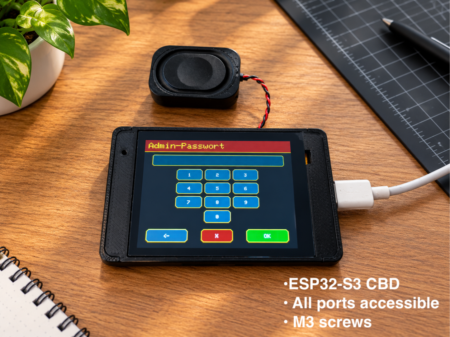 ESP32-S3 CBD / FNK0104AB Case – Full Port Access
