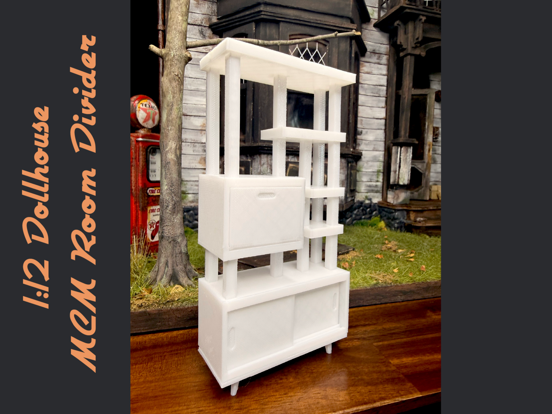 1:12 Dollhouse MCM Room Divider