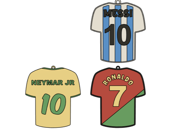 Football Jersey Keychains | Messi, Ronaldo, Neymar