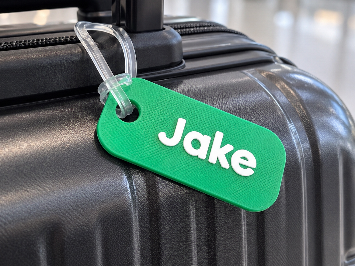 Customizable 3D Name Luggage Tag
