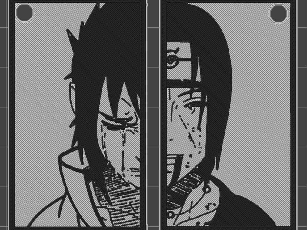 Naruto - Sasuke e Itachi matching duo keychain
