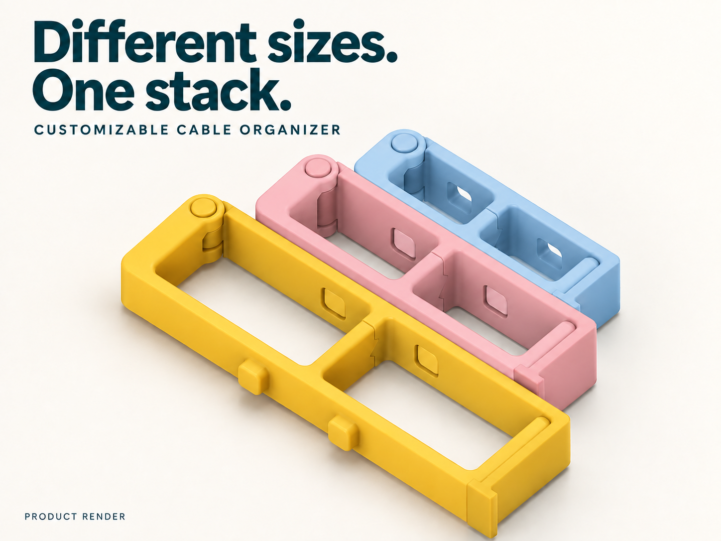 Parametric Stackable Cable Organizer