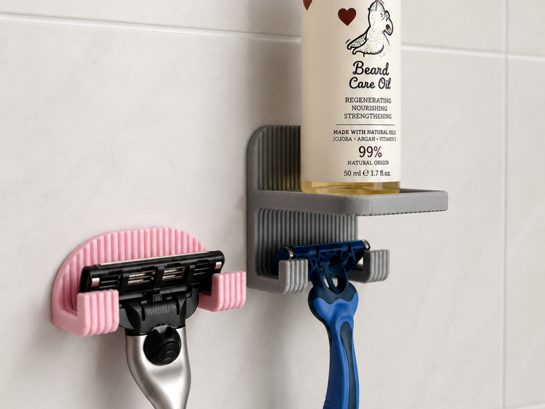 Razor Holder with Shelf – Bathroom Organizer