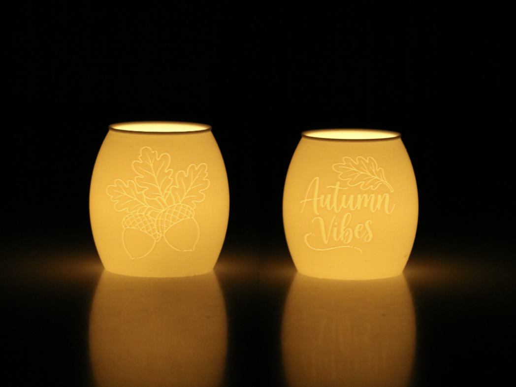 Acorn & Autumn Vibes Lithophane Tealight Holder