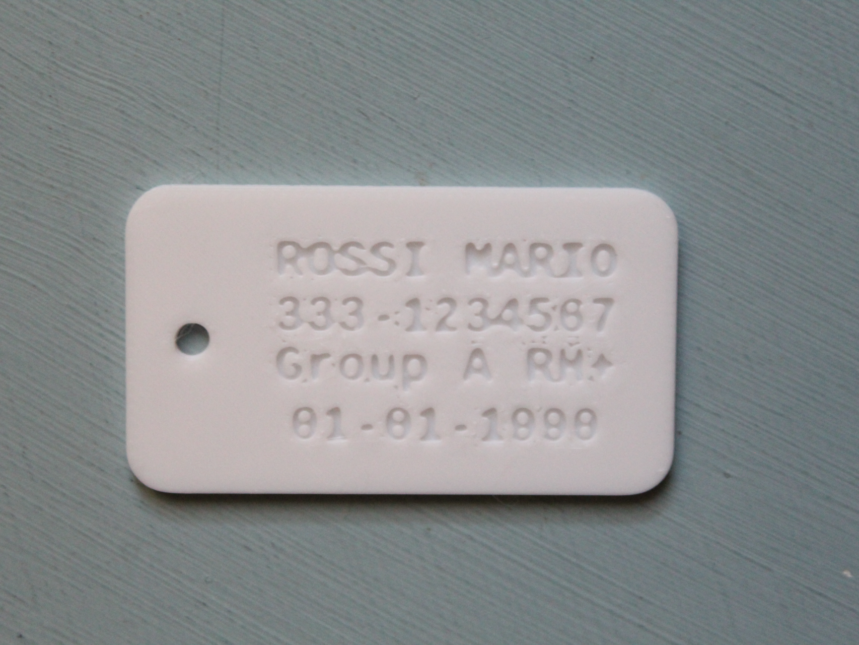 Military Style Tag and ICE Customizable