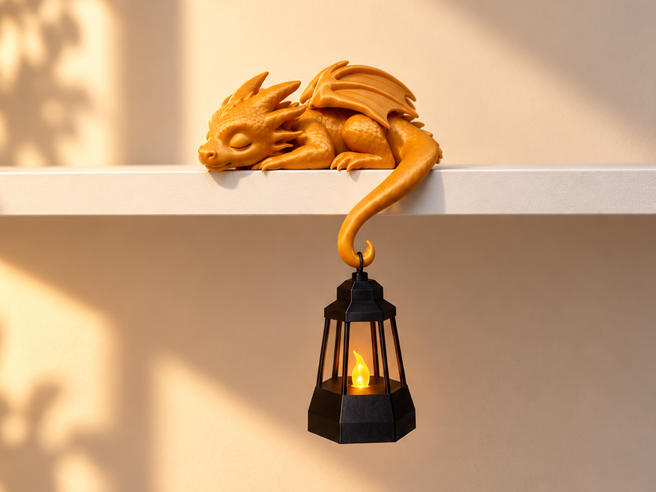 Dragon Tea Light Holder – Fantasy Shelf Decor
