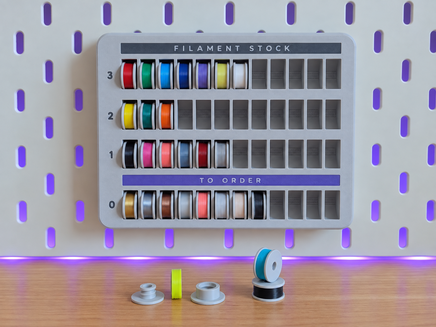 Filament Stock Tracker | Ikea SKADIS compatible