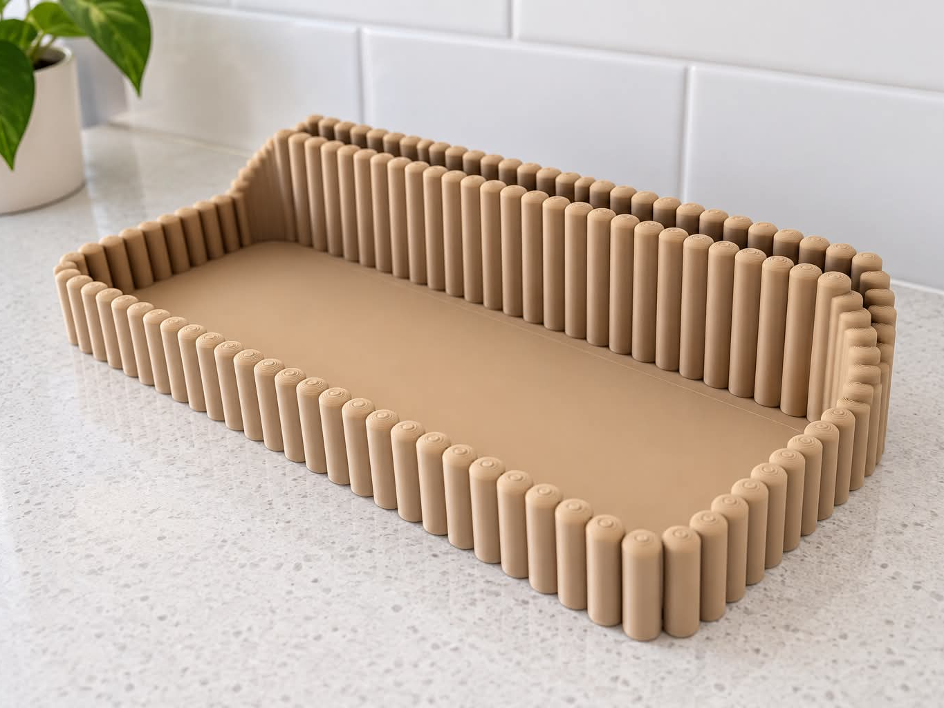 Large trinket tray with receipt & letter holder