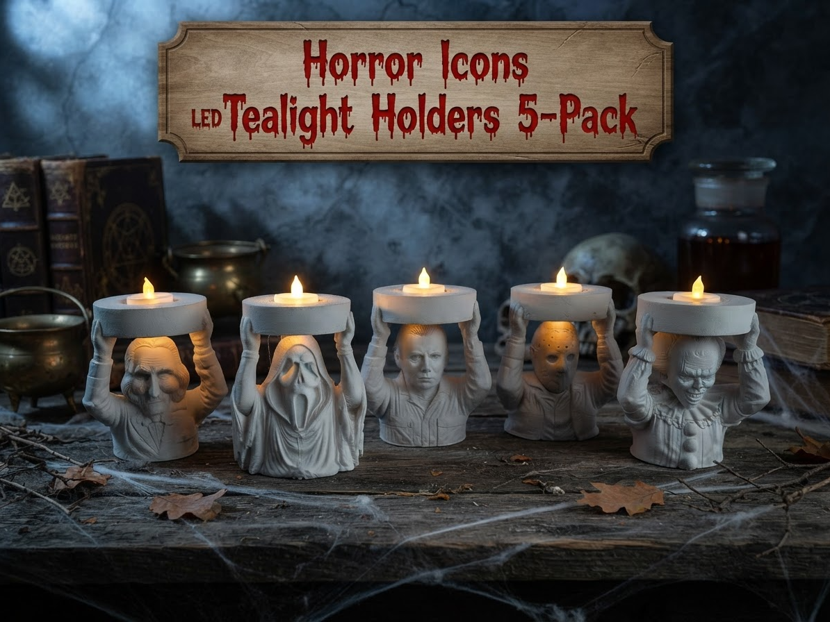 Horror Icons LED Tealight Holders 5-Pack