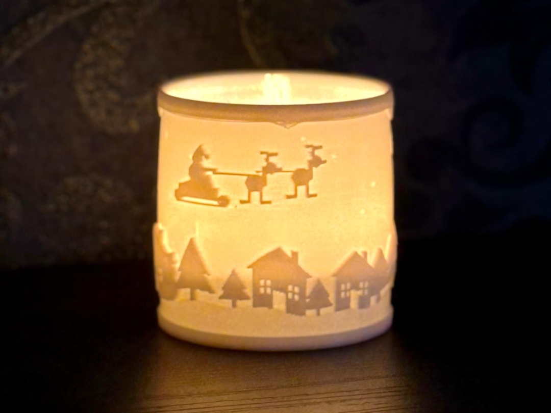 Christmas Village Tealight Holder – Winter Lantern