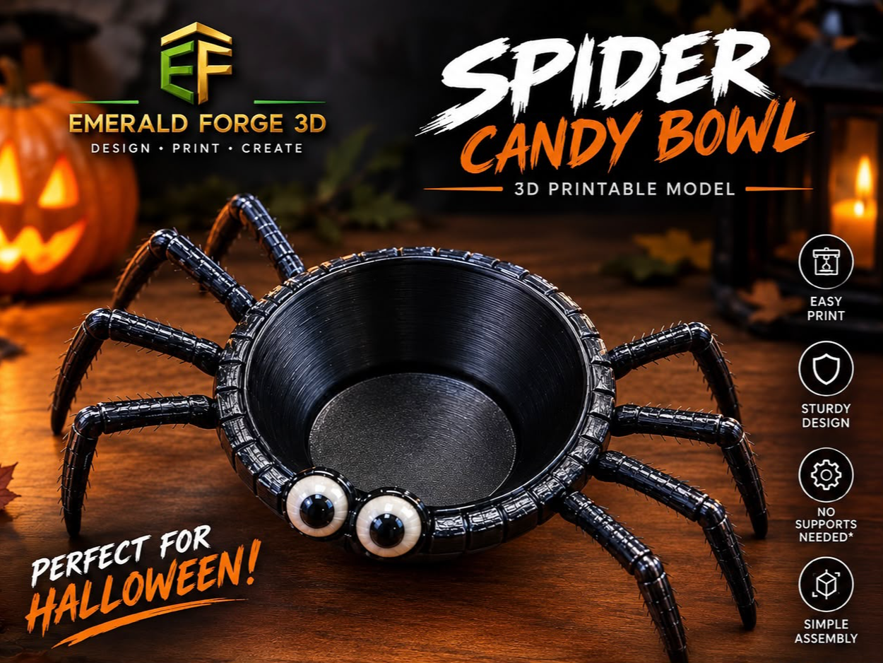 SPIDER CANDY BOWL - HALLOWEEN - POTE DE ARANHA