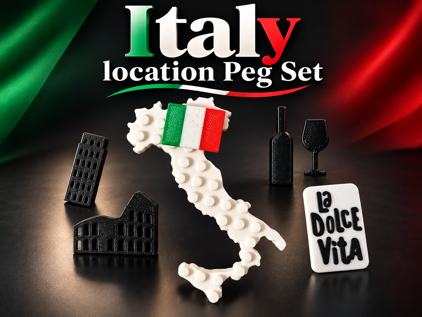 Italy Location Peg Set – Italian Travel Collection