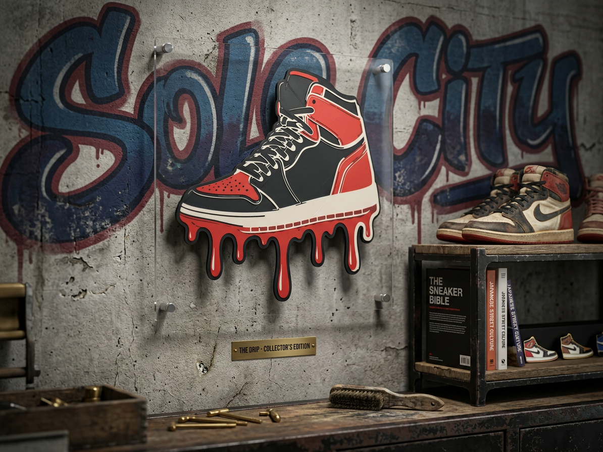 Dripping High-Top Sneaker Wall Art