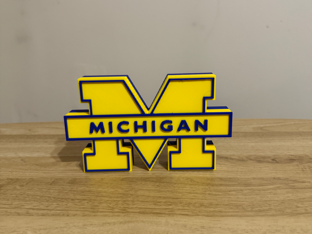 Single Nozzle University of Michigan Sign