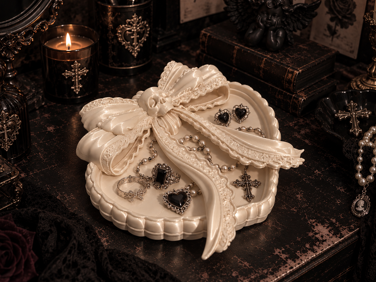 Skully Sweetheart Jewelry Tray