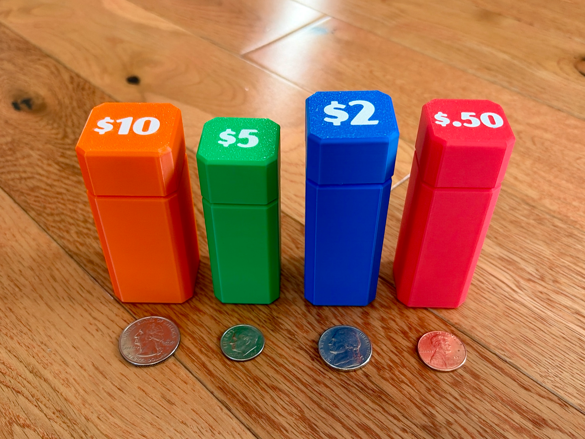 U.S. Coin Roll Storage Tubes