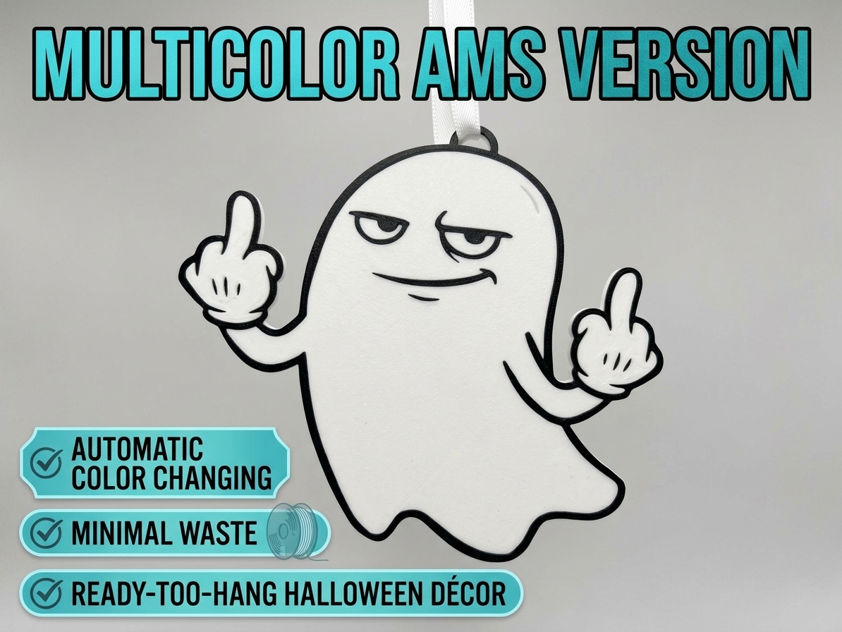 Rebel Ghost Hanging Ornament - Low Filament