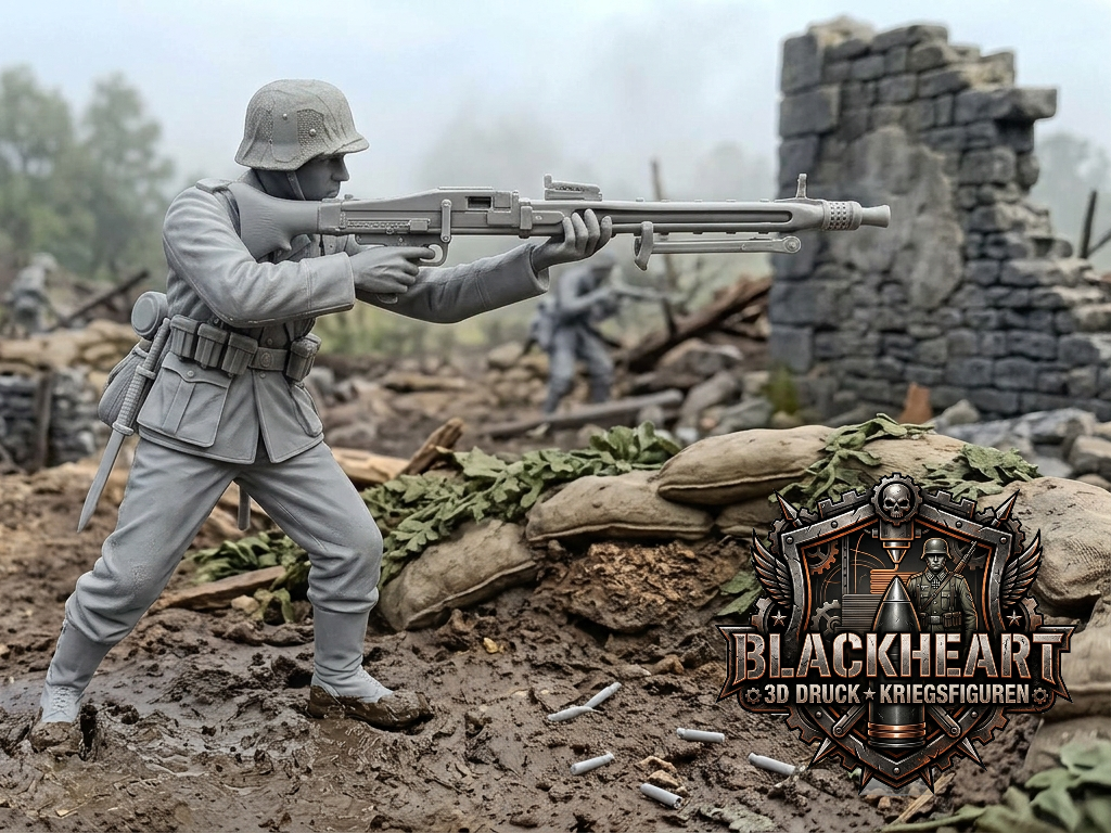 WWII Deutscher Soldat MG42 Stehend 1:35