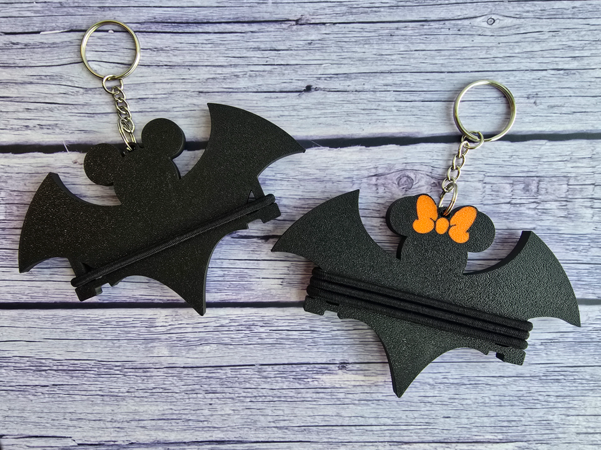 Mickey + Minnie Bats (Hair Tie Holders)
