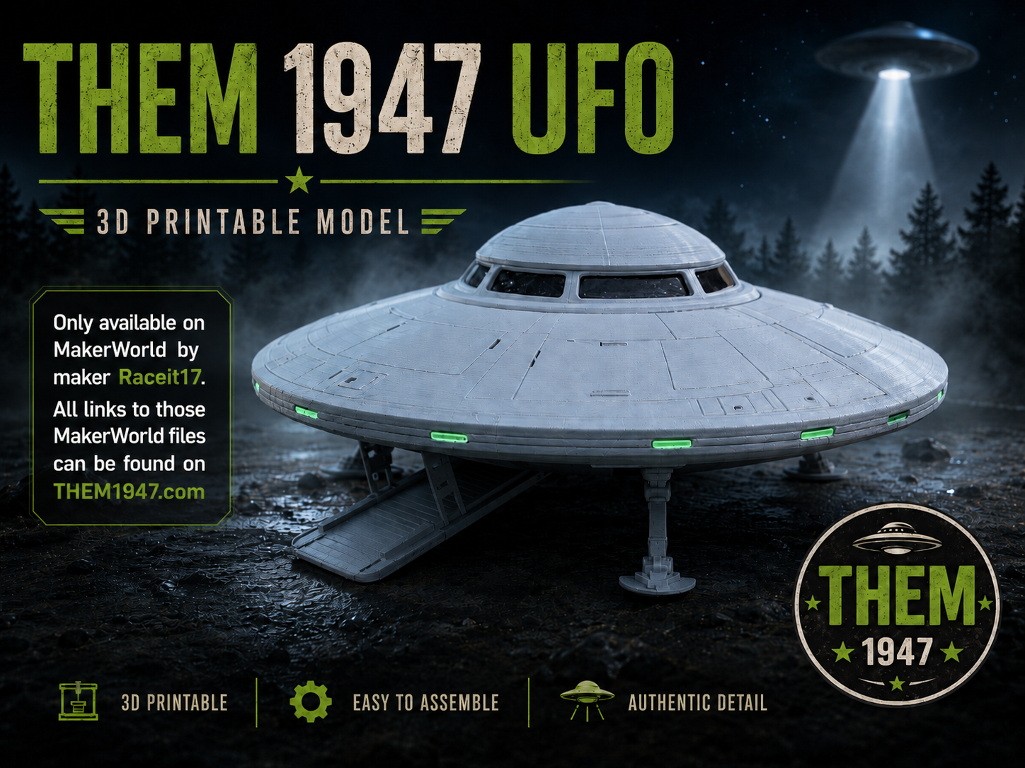 THE DESCENDER - THEM 1947 Alien Greys Spaceship