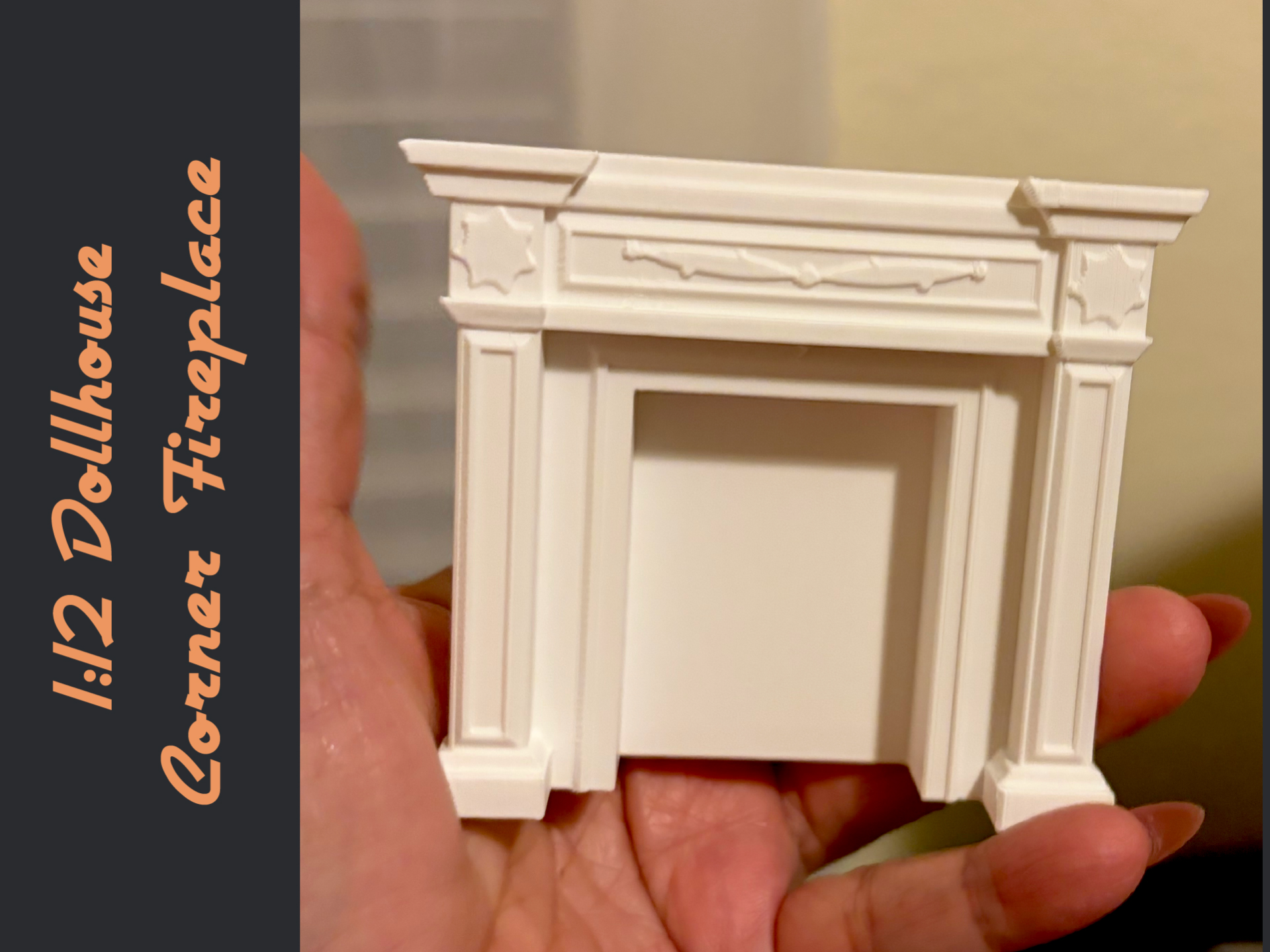 1:12 Dollhouse Corner Fireplace