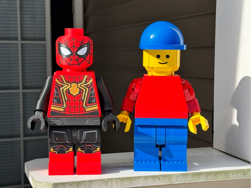 Big Brick Iron Spider Figure Man - 10 Inches