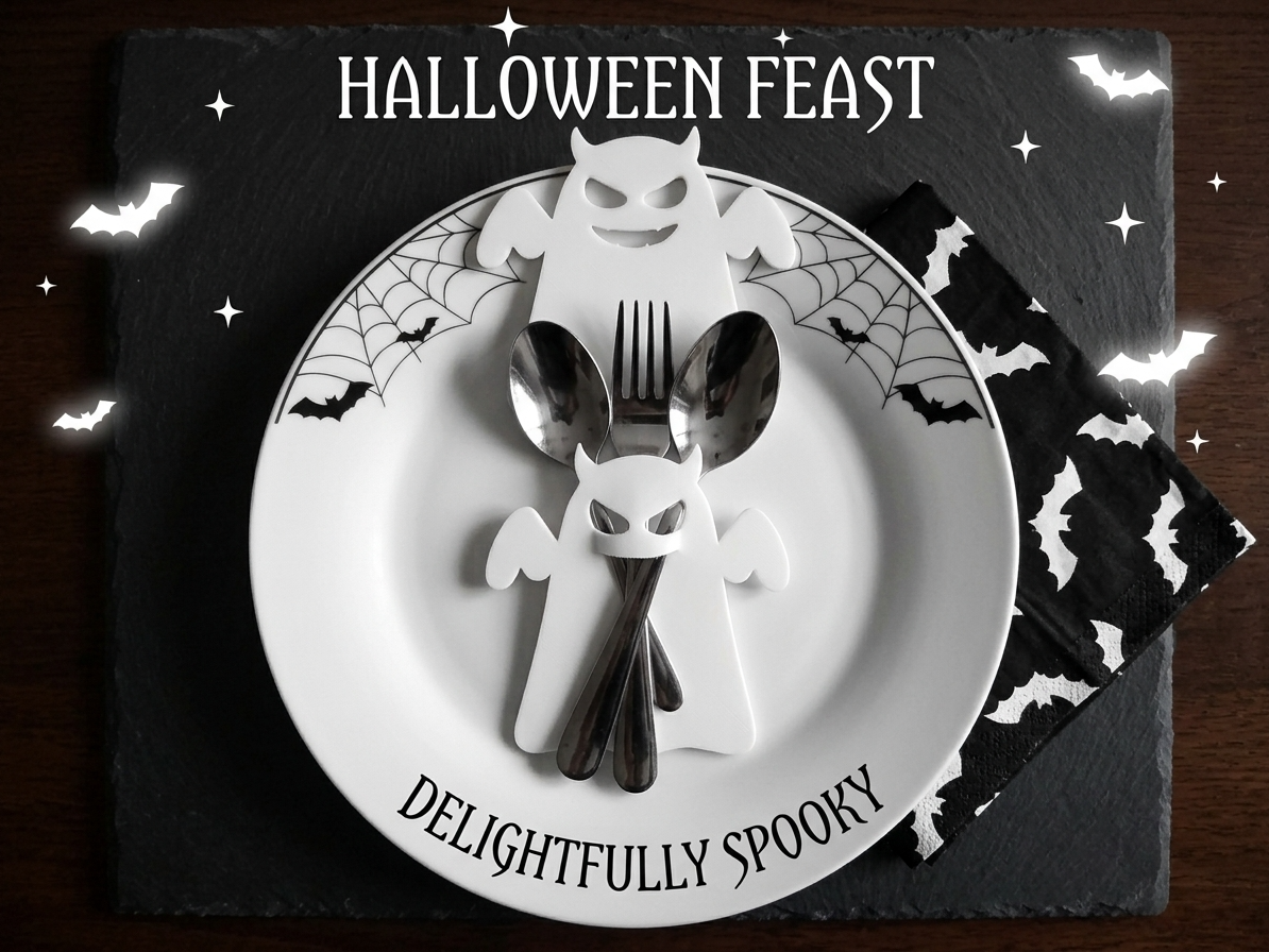 Spooky Ghost Cutlery Holder – Halloween