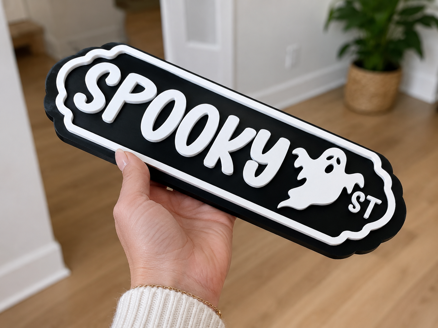Spooky Street Ghost Street Sign Cute Halloween