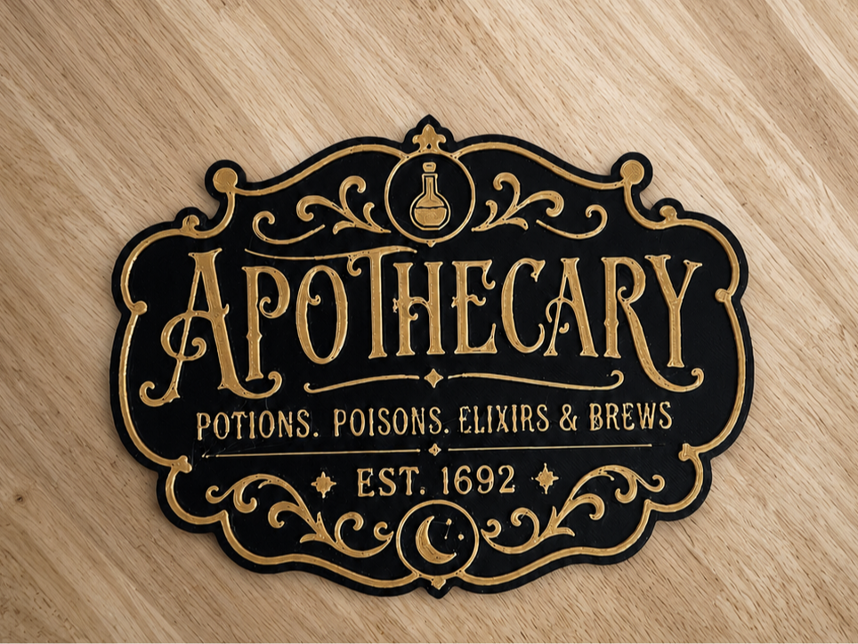 Wizard Apothecary | Potions & Elixirs Sign