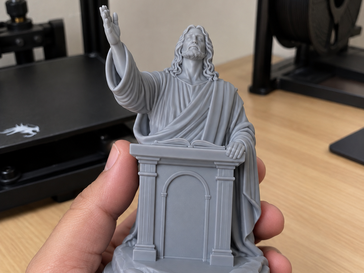 Preaching Jesus 3D Model Art