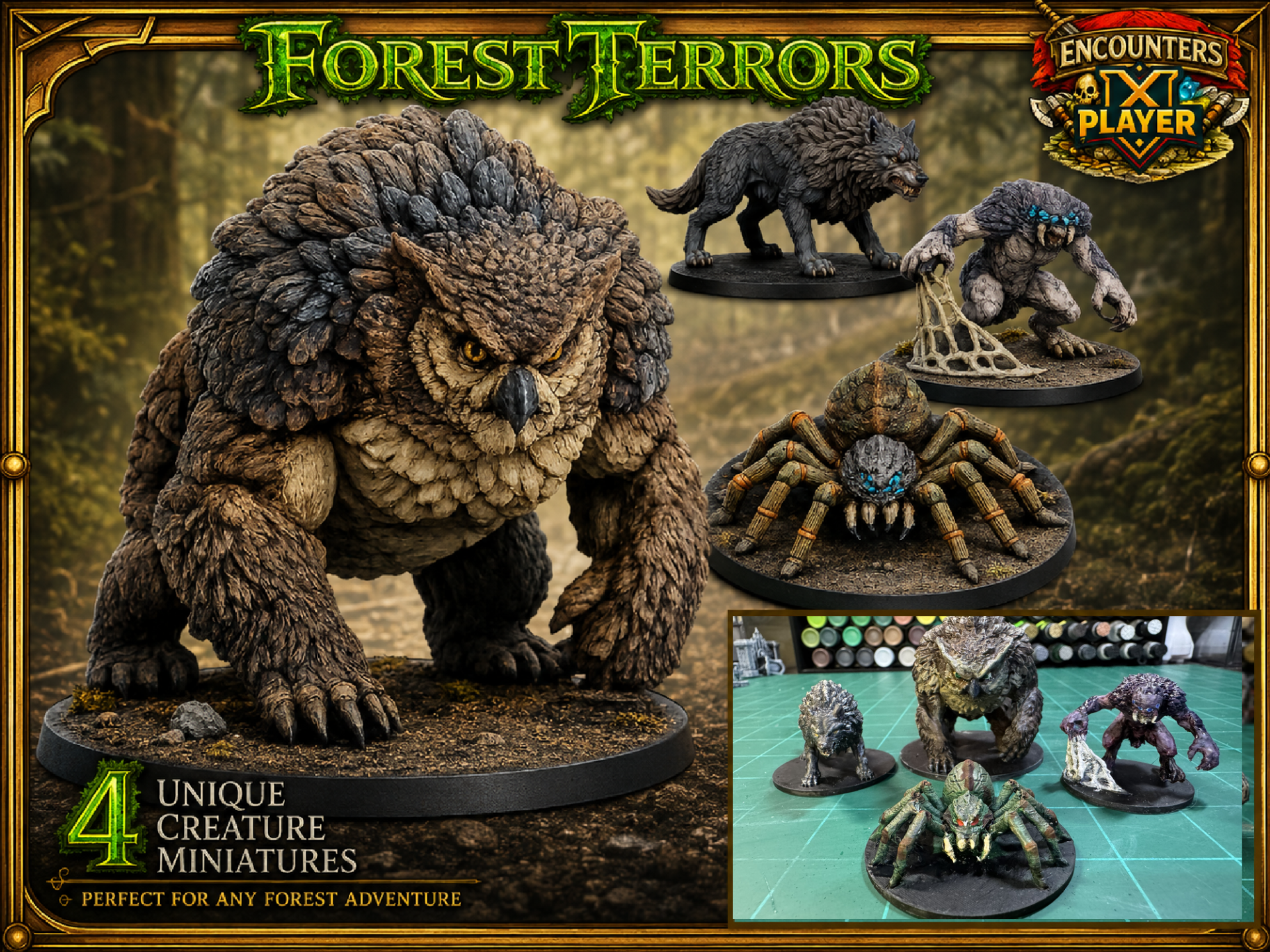 Forest Terrors: Owlbear & more DnD D&D PF Mini