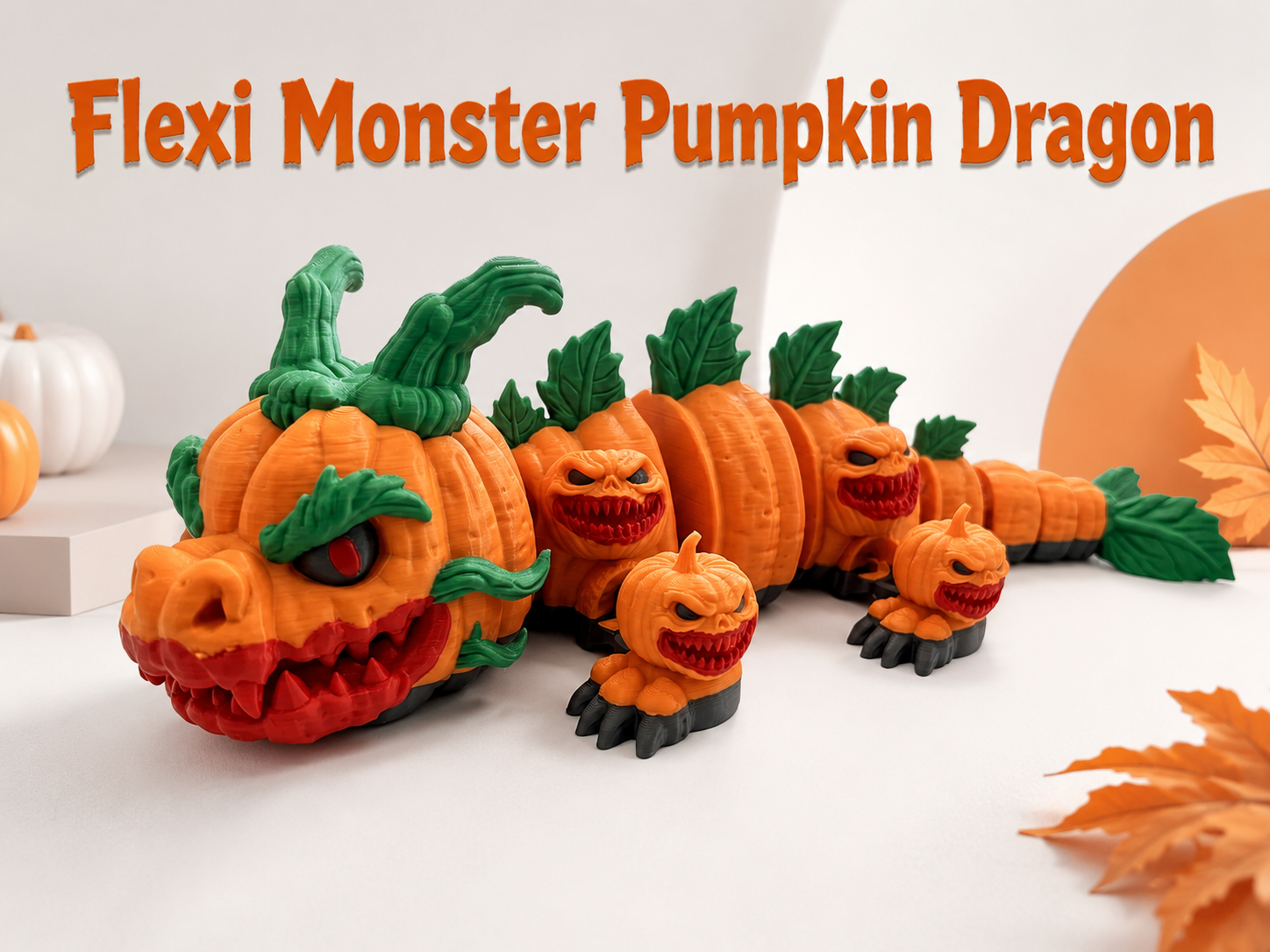 Flexi Monster Pumpkin Dragon – Halloween Dragon