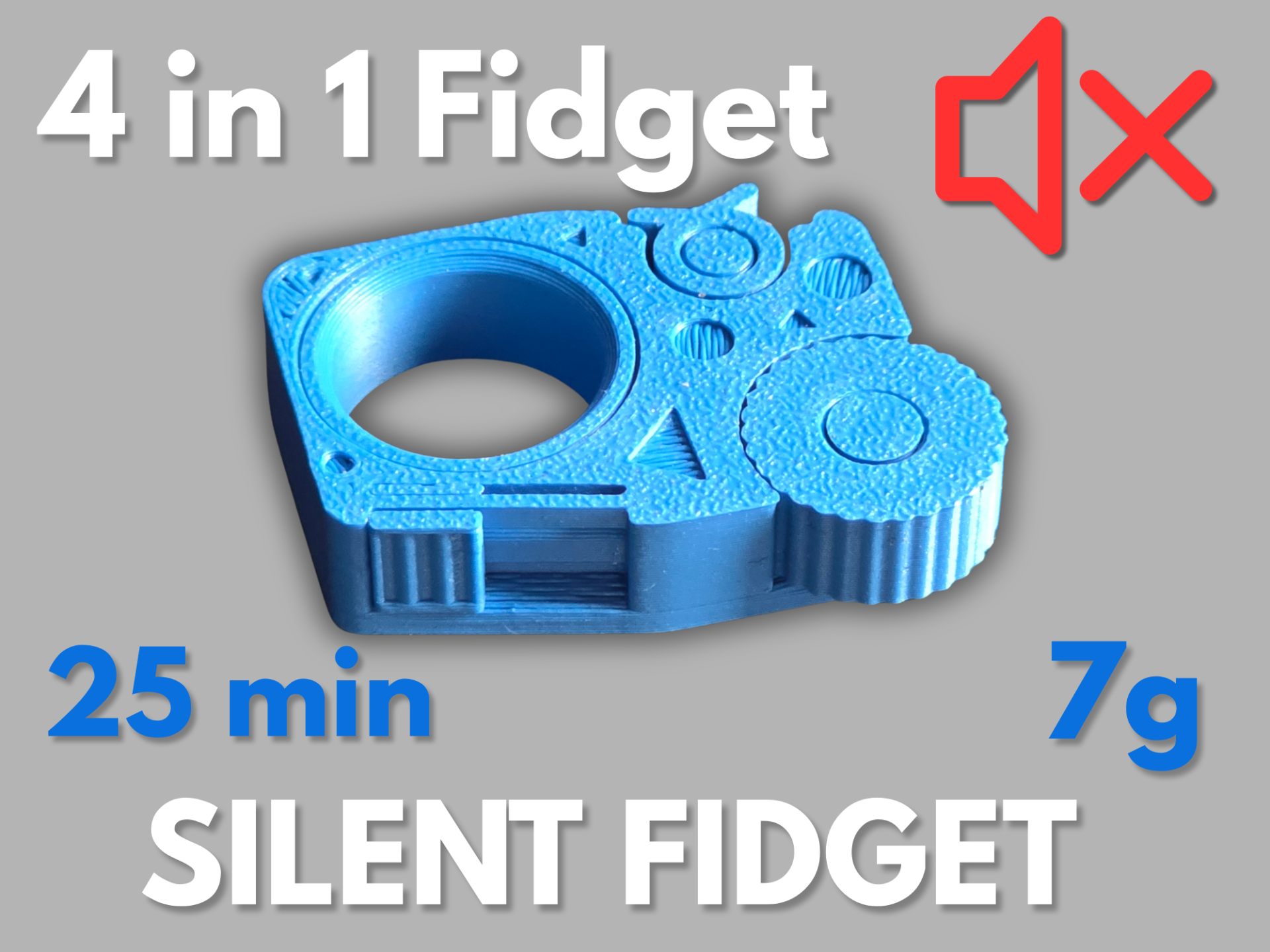 SILENT 4 in 1 Fidget Toy - For Work / School